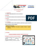 Sesión de Aprendizaje N-8 EL PROCESO ECONOMICO, FACTORES Y AGENTES.