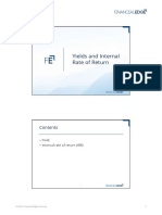 Yields and Internal Rate of Return Summary E