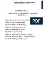 GCPV Content of The Training Manual