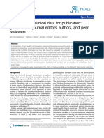 Preparing Raw Clinical Data For Publication: Guidance For Journal Editors, Authors, and Peer Reviewers