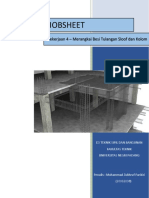 JOBSHEET - Merangkai Besi Tulangan Sloof Dan Kolom - Muhammad Zukhruf Paridzi (20062038)