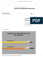 Perbedaan Single Mode Dan Multimode Pada Fiber Optik