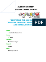 Albert Einstein International School: "Comparing The Amount of Glucose Caused by Diet Drinks and Normal Drinks"