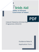 Ireland-Palestine Scholarship Programme 2022/23: Do Not Staple