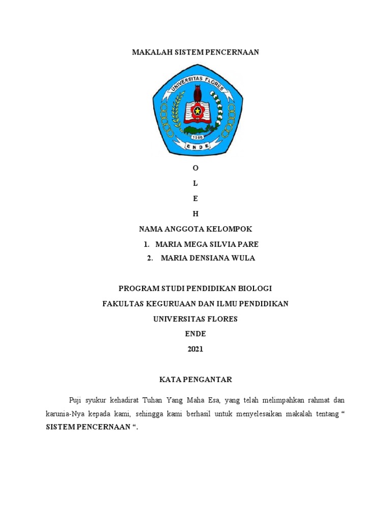 Makalah Sistem Pencernaan Manusia | PDF