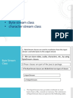 Byte Stream Class - Character Stream Class