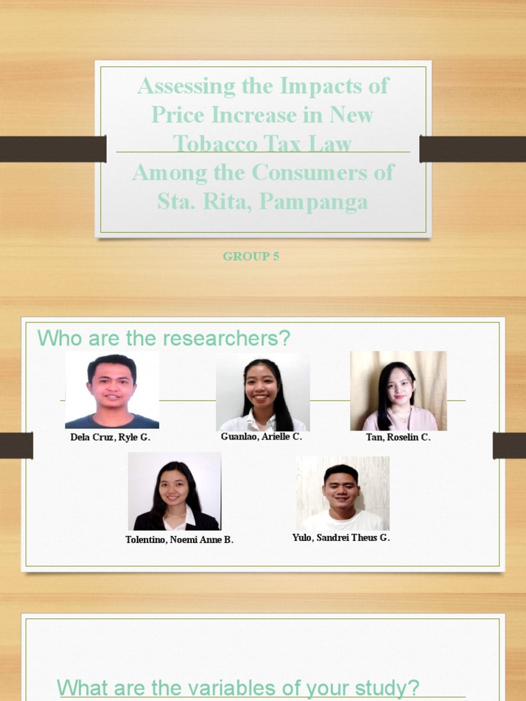 Assessing The Impacts of Price Increase in New Tobacco Tax Law Among