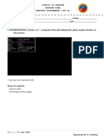 Colegio de Dagupan Midterm Exam Computer Programming (Set A)