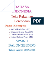 Teks Rekaman Percobaan