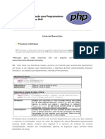 Programação PHP Exercícios