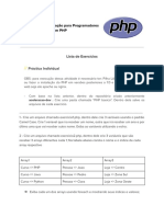 Aceleracao PHP - Lista de Exercicios 3 Introducao PHP