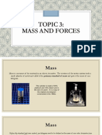 Topic 3: Mass and Forces