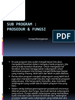 SUB PROGRAM _ PROSEDUR & FUNGSI. Konsep Pemrograman