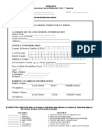 English 5 1 Summative Test in ENGLISH 5 For 1 Quarter: A. DIRECTION: Fill Out The Learner Enrollment Form Below