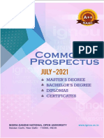 IGNOU Prospectus July 2021