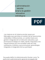 de La Administración Eductiva TRadicional A La Administracion Estrátegica