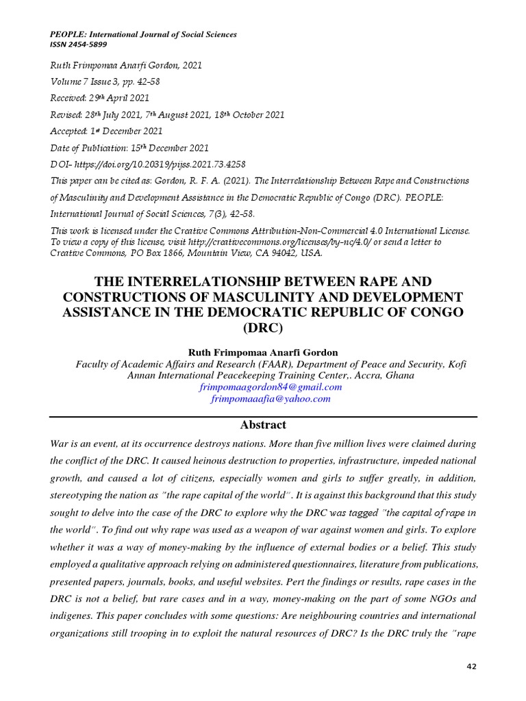 The Interrelationship Between Rape and Constructions of Masculinity and ...