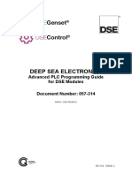 Deep Sea Electronics: Advanced PLC Programming Guide For DSE Modules Document Number: 057-314