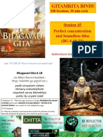 GITAMRITA BINDU Session 45 BG 6.18-23 Perfect Concentration and Boundless Bliss