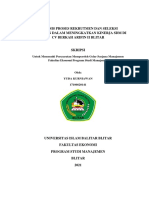 1 - Analisis Proses Rekrutmen Dan Seleksi Karyawan Dalam Meningkatkan Kinerja SDM Di CV Berkah Arifin II Blitar