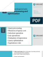 Query Processing and Optimization: Dbms:Databasemanagement System