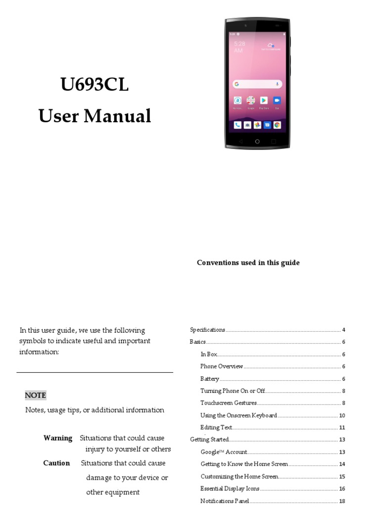 U693CL User Manual Overview | PDF | Usb | Bluetooth