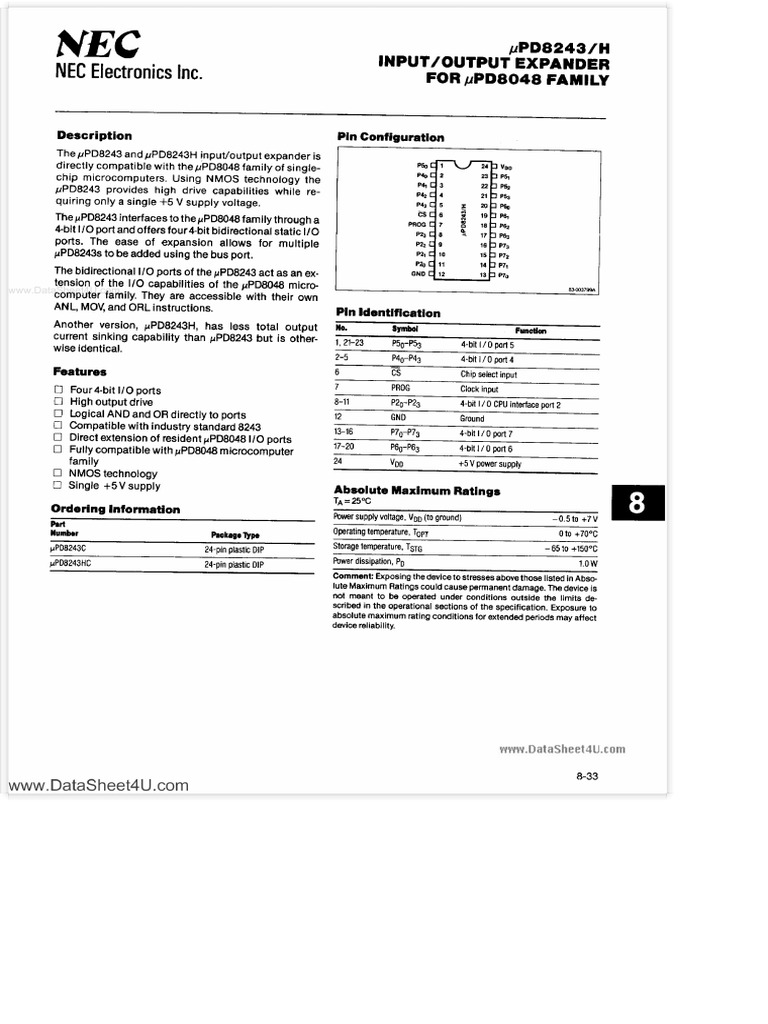 D8243C Datasheet | PDF