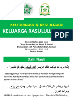 Keutamaan & Kemuliaan Keluarga Rasulullah Saw