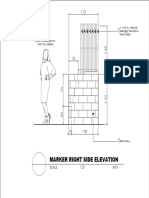 Marker Right Side Elevation: 7 - 2"x3" G.I. TUBULAR Bars at 2" Spacing in Paint Finish