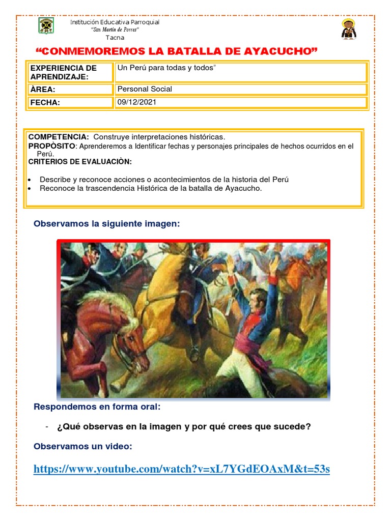 Batalla de Ayacucho: Historia y Significado | PDF | Militar | América ...