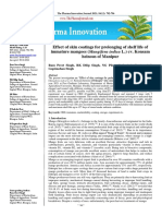 Effect of Skin Coatings For Prolonging of Shelf Life of Immature Mangoes (Mangifera Indica L.) Cv. Konsam Heinous of Manipur