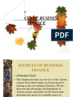 Sources of Business Finance