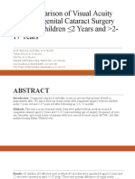 The Comparison of Visual Acuity After Congenital Cataract Surgery Between Children 2 Years and 2-17 Years