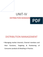 Unit-Iv: Distribution Management