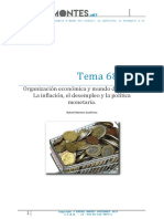 Tema 68 Organizacion Economica y Mundo Del Trabajo La Inflacion El Desempleo y La Politica Monetaria