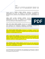 Minuta de Constitucion de Una Sociedad Civil de Responsabilidad Limitada