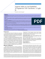 Assessment of Apoptotic Index in Oral Epithelial Dysplasia and Oral Squamous Cell Carcinoma