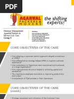 Strategic Management: Agarwal Packers & Movers Ltd. Case: Group 9