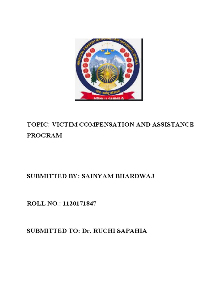 Overview of India's Victim Compensation Schemes | PDF | Mediation ...