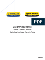 Dealer Policy Manual: Section 6 Service / Warranty North American Dealer Warranty Policy