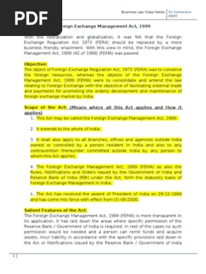 Foreign Exchange Management Act 1999 Revised Final Promissory