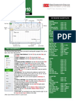 Excel Quick Reference 2010