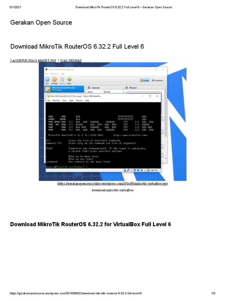 Download MikroTik RouterOS 6.32.2 | PDF | Komputer