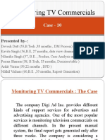 Monitoring TV Commercials: Case - 10