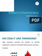 Istruzioni Piano Emergenza