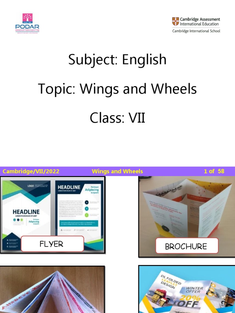 Cambridge PPT VII Eng Wings and Wheels PDF Astronauts Moon