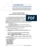 Biologie Bacalaureat 2010 Modele de Subiecte Lm-5197