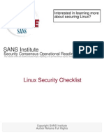 Linux Checklist