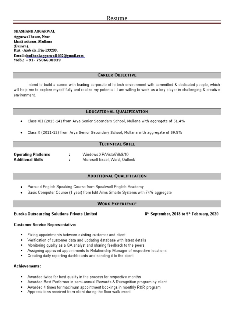 Shashank Aggarwal Resume Summary | PDF | Software Development | Computing