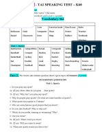 Unit 1 - Ta1 Speaking Test - K60: Getting Started